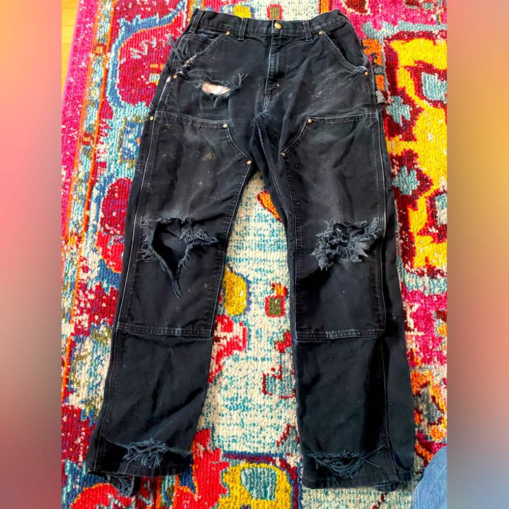 Distressed Carhartt work pants